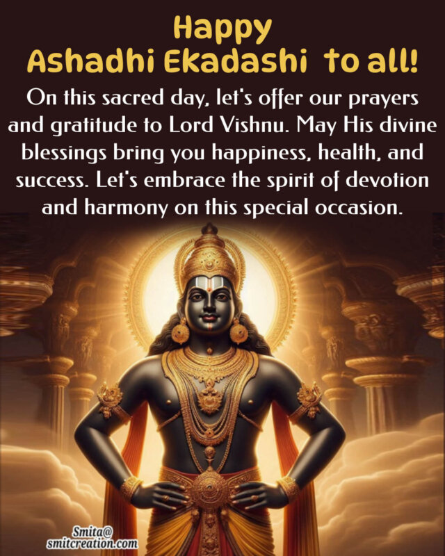 Happy Ashadhi Ekadashi Blessing Photo