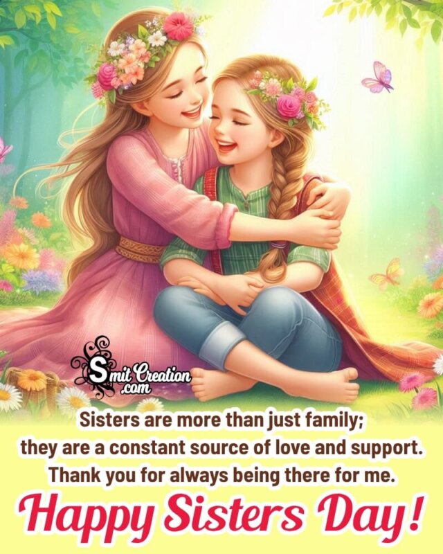 Happy Sisters Day Best Wish Photo