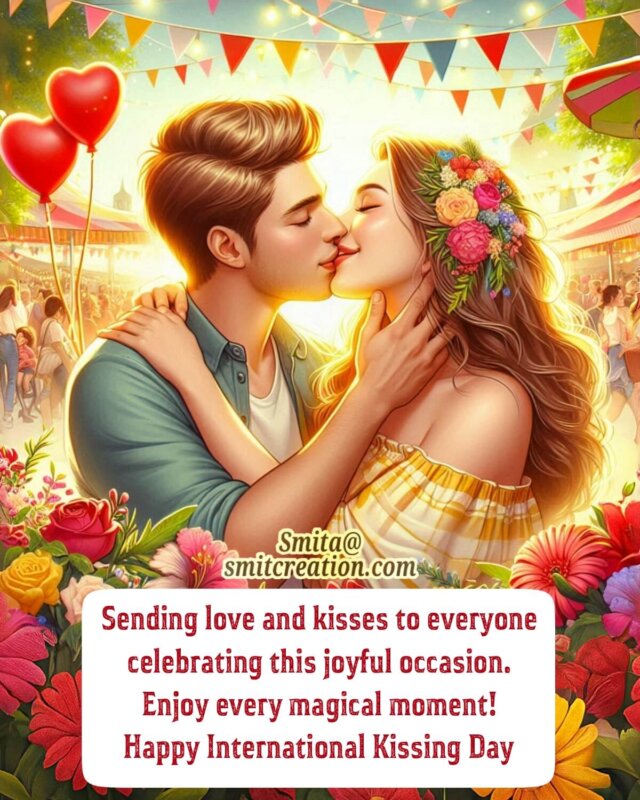 International Kissing Day Romantic Wishing Photo