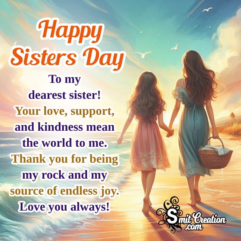 Sisters Day Lovely Message Pic