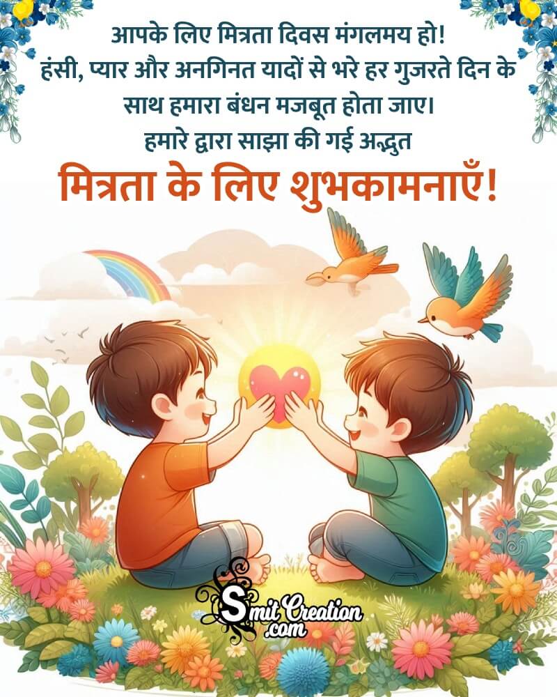 Amazing Friendship Day Hindi Message Photo