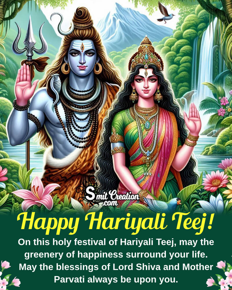 Happy Hariyali Teej Blessing Photo