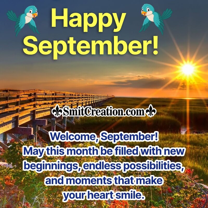 Happy September Month Wishing Picture