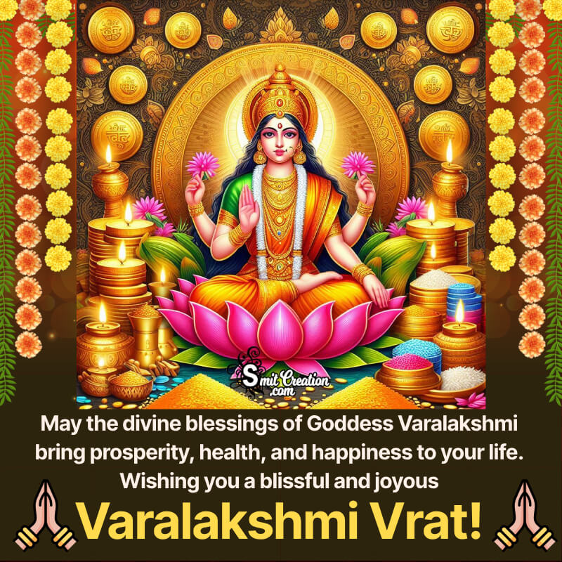 Happy Varalakshmi Vrat Blessed Message Pic