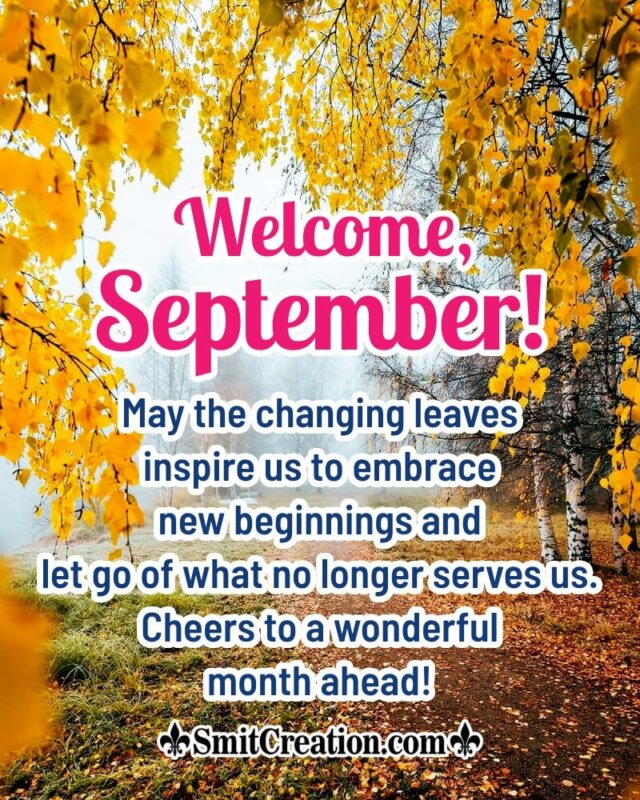 Welcome September Month Message Image