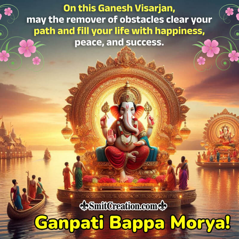 Blessed Ganesh Visarjan Message Photo