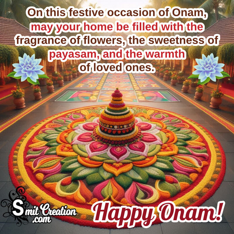 Happy Onam Blessing Message Pic