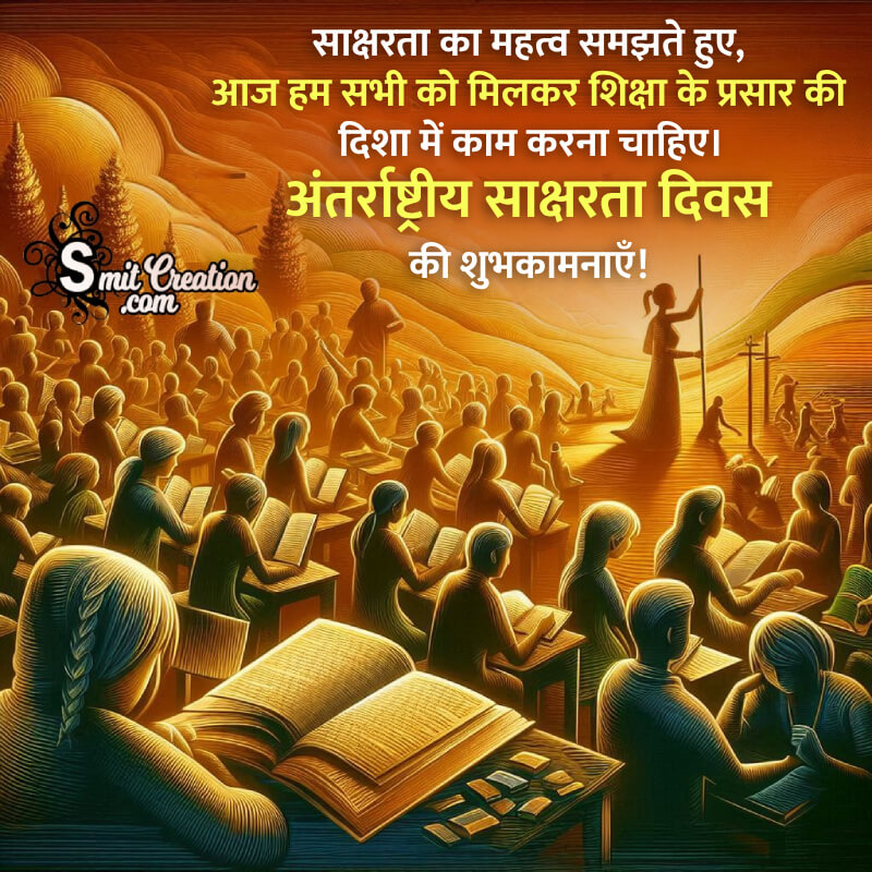 International Literacy Day Best Message Image In Hindi