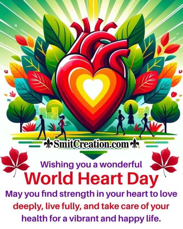 Wonderful World Heart Day Wishing Photo