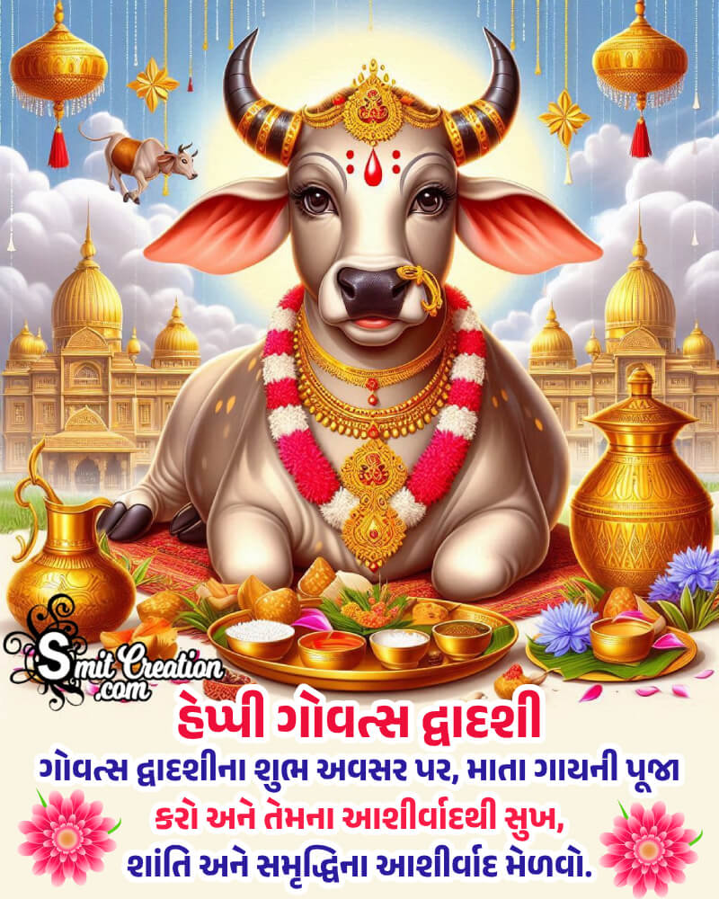 Govatsa Dwadashi Gujarati Best Message Image