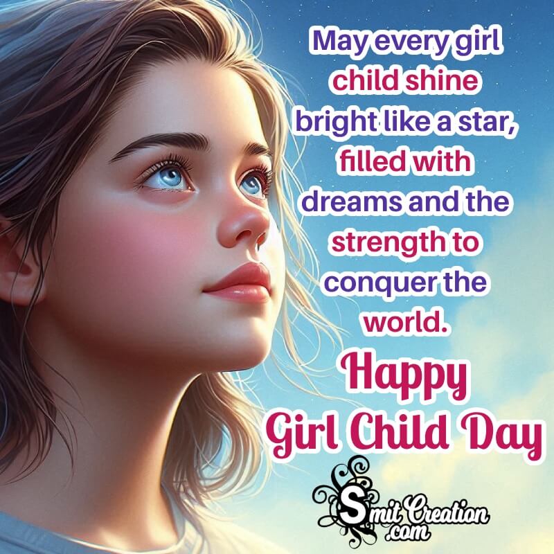 Happy Girl Child Day Best Wishing Image