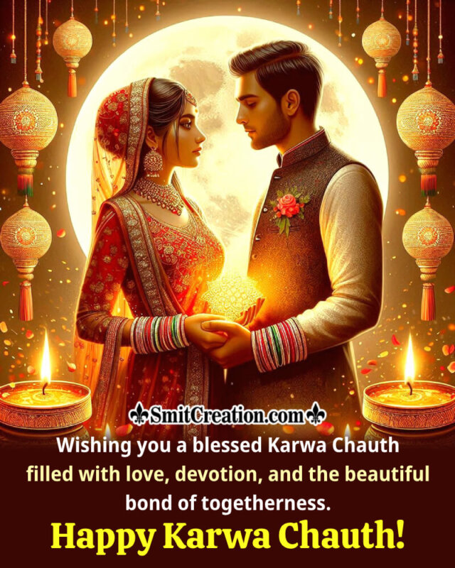 Lovely Karwa Chauth Wishing Photo