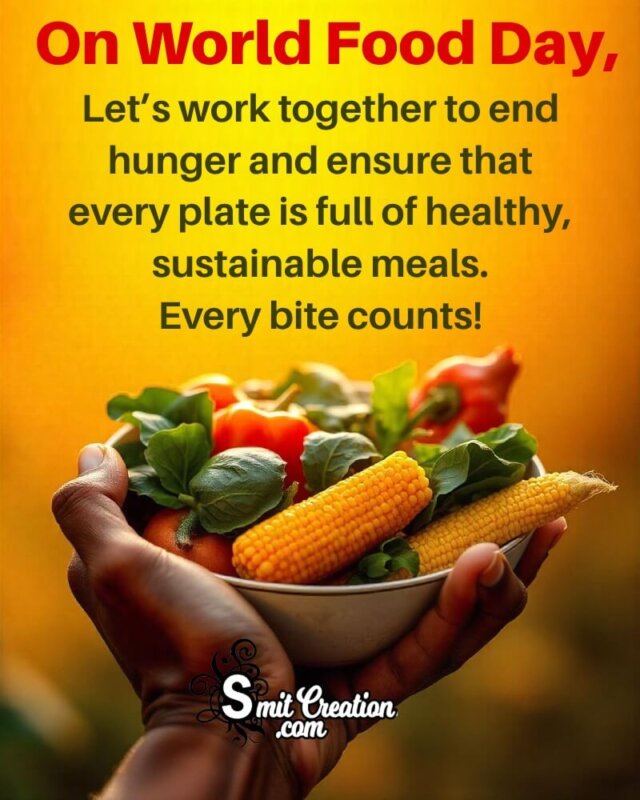 World Food Day Whatsapp Status Photo