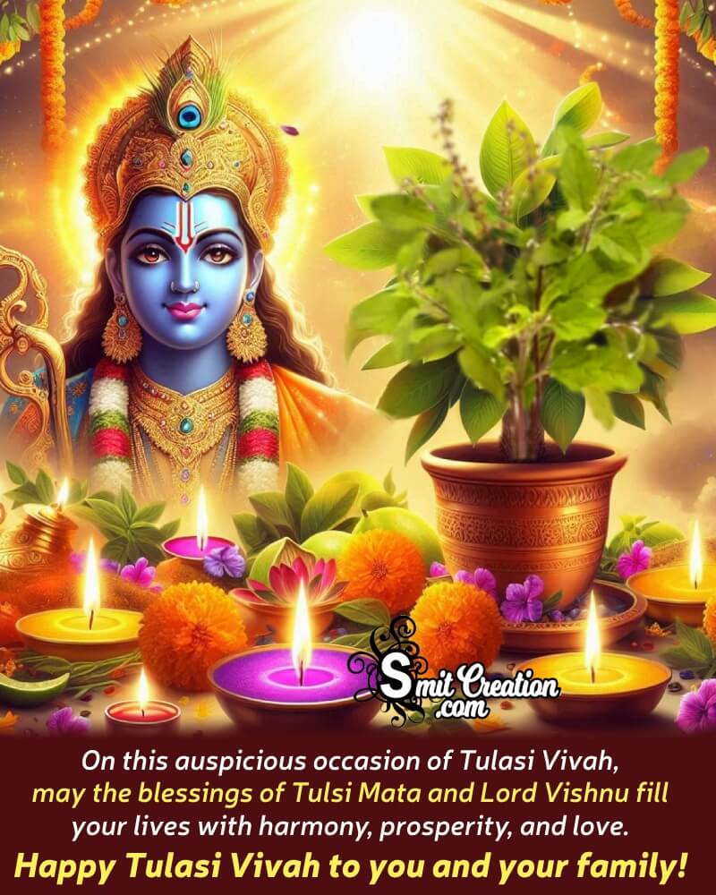 Happy Tulasi Vivah Best Message Image