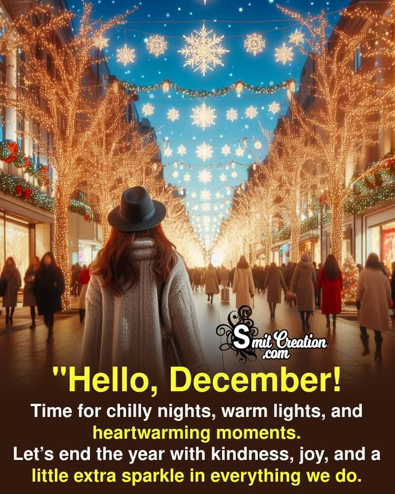 Hello December Month Wishing Pic