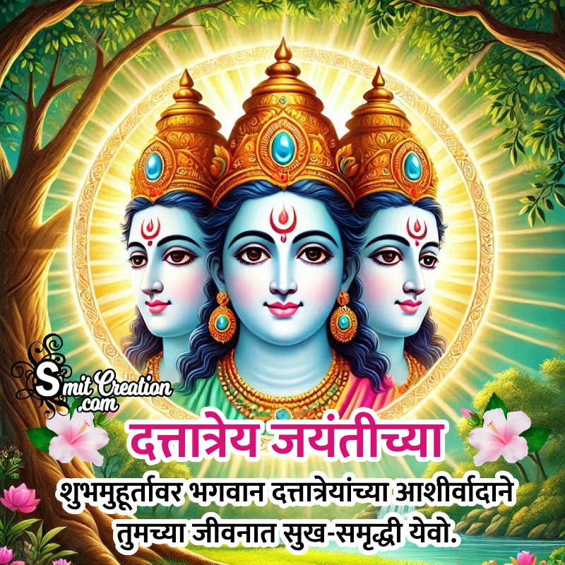 Dattatreya Jayanti Marathi Lovely Wish Image