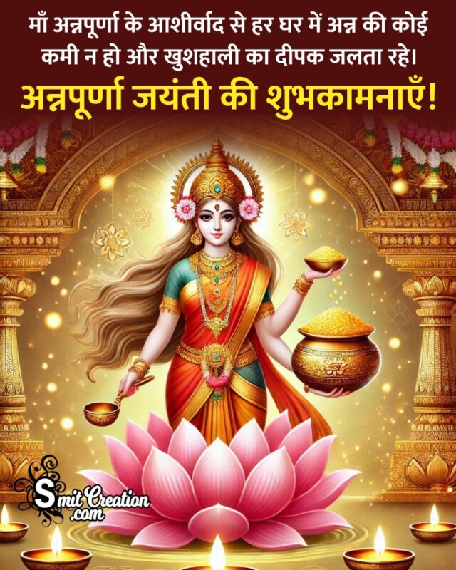 Happy Annapurna Jayanti Wonderful Message Image