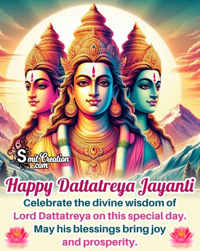 Happy Dattatreya Jayanti Wonderful Message Pic