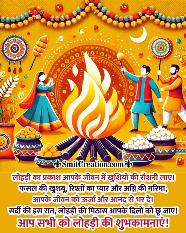 Wonderful Lohri Wishes In Hindi Wish Photo